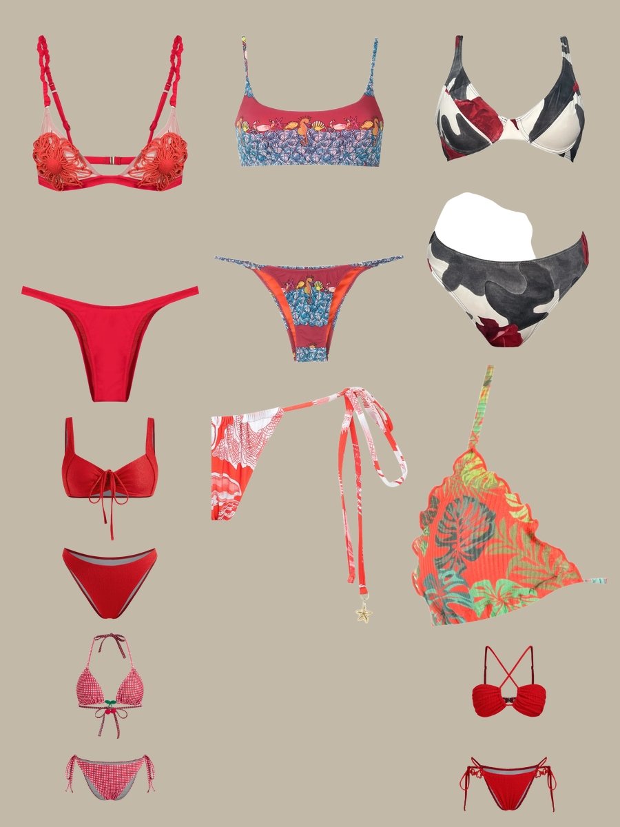 Jessica Biel Bikini Bliss: Dive into Red Florals