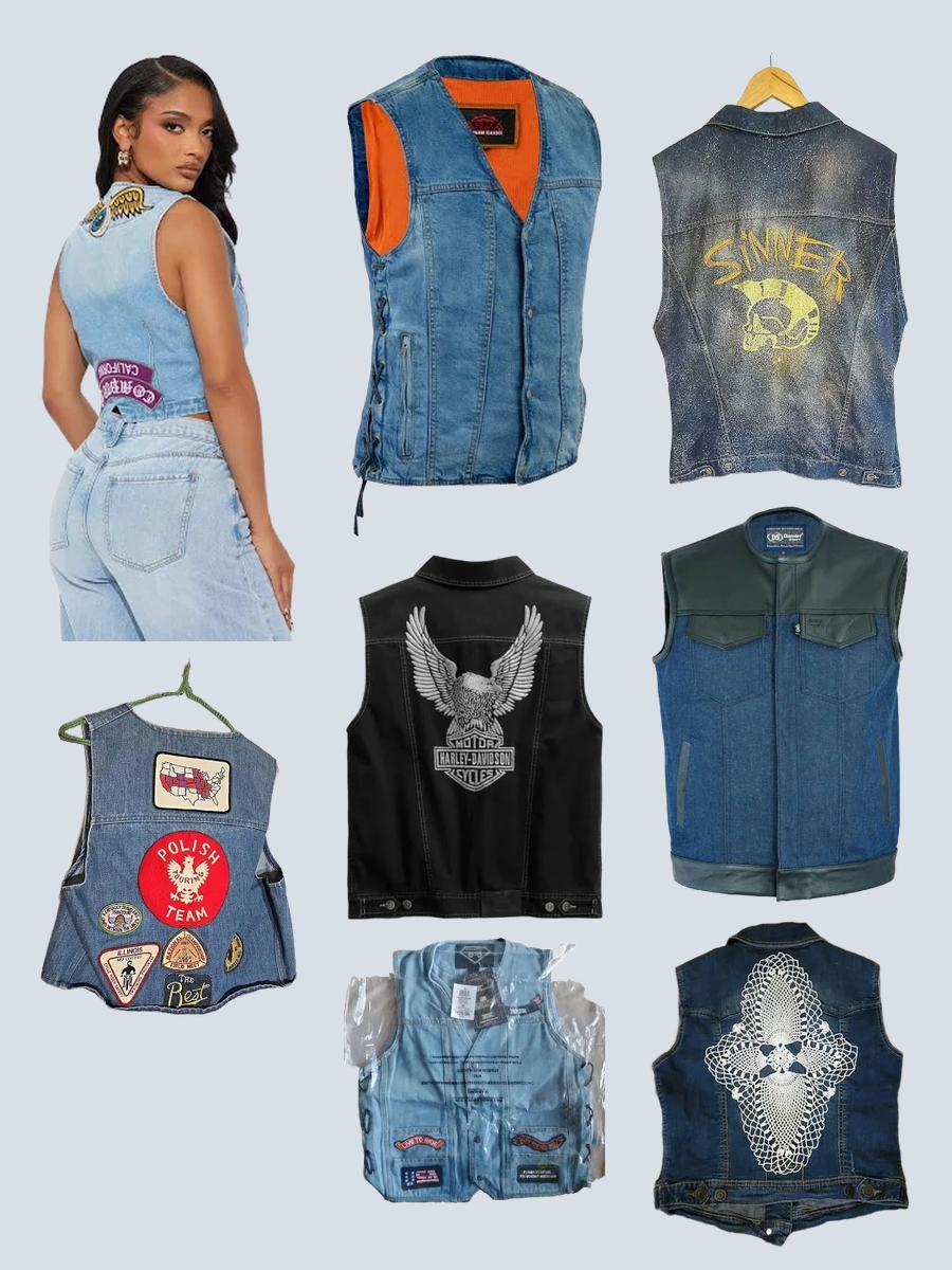 Rev Up Your Look with a Biker Jean Jacket Vest