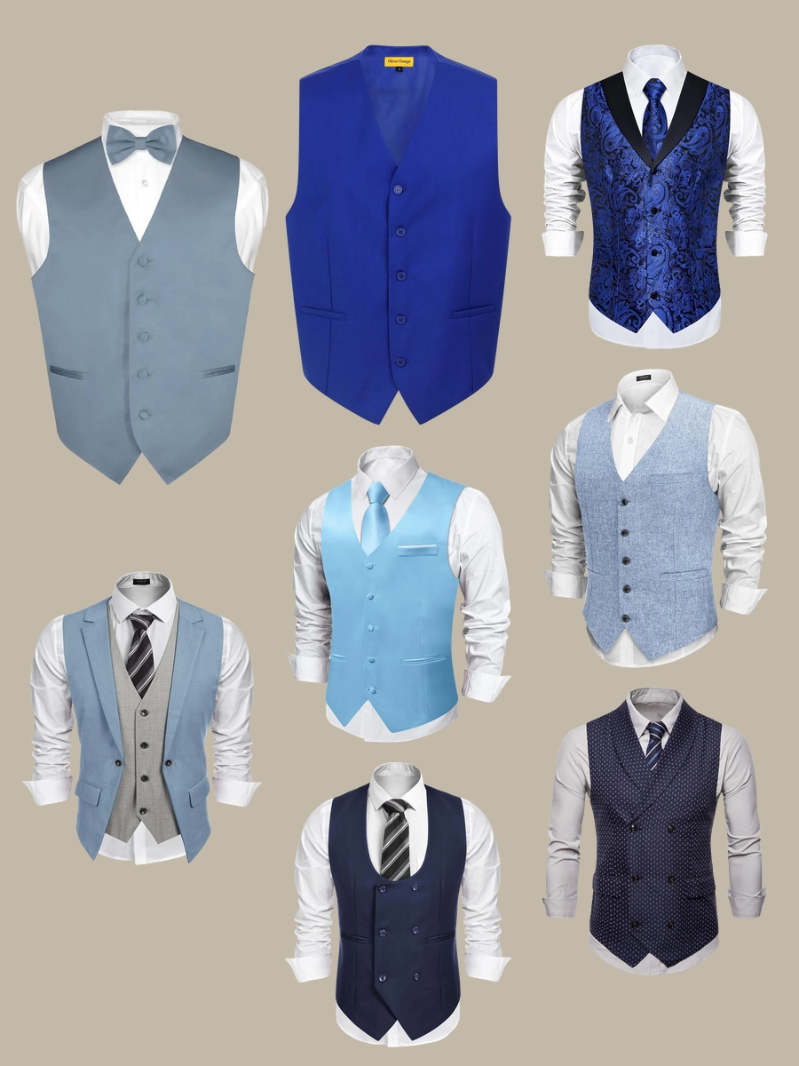 Mens Dress Vests Blue: Tailored Elegance