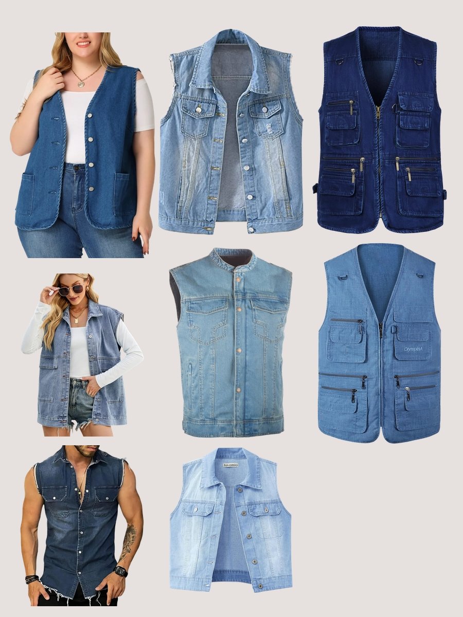 Blue Vests: Style Your Denim Vest Perfectly