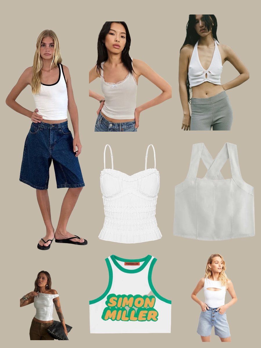 Chic Ways to Wear a White Ribbed Cropped Tank