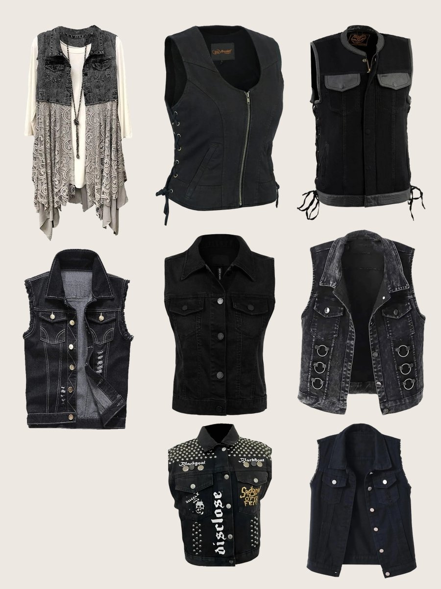 Rock the Streets: Trendy in a Black Jean Vest