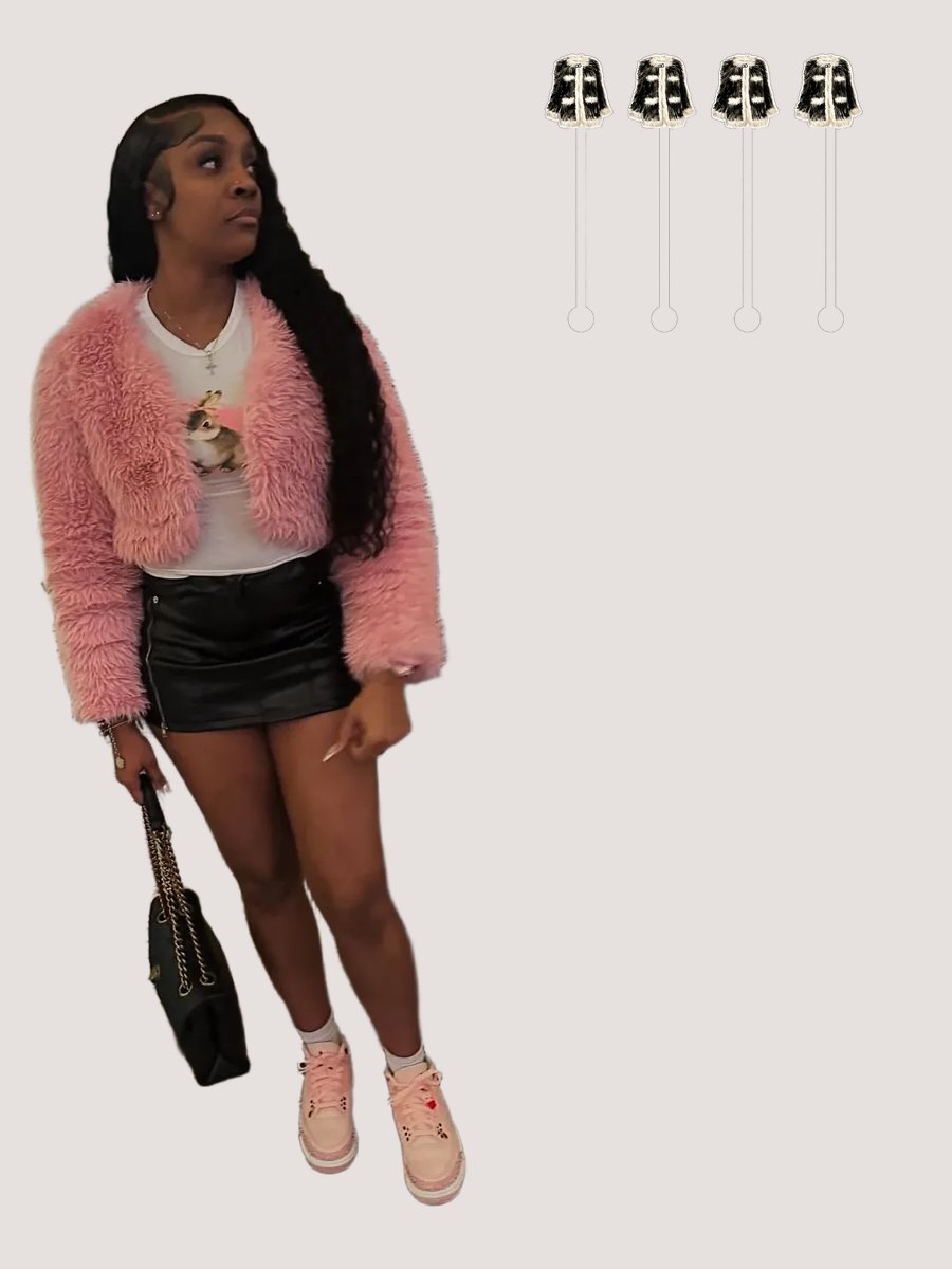 Faux Fur Fashion DTI: Chic White Coat Wonders