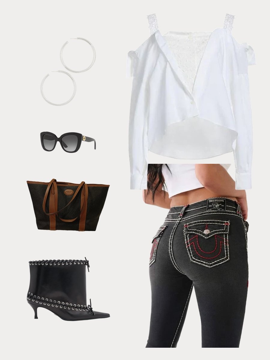 Cover Fashion Magazine: Stylish Blouse & Jeans Combo