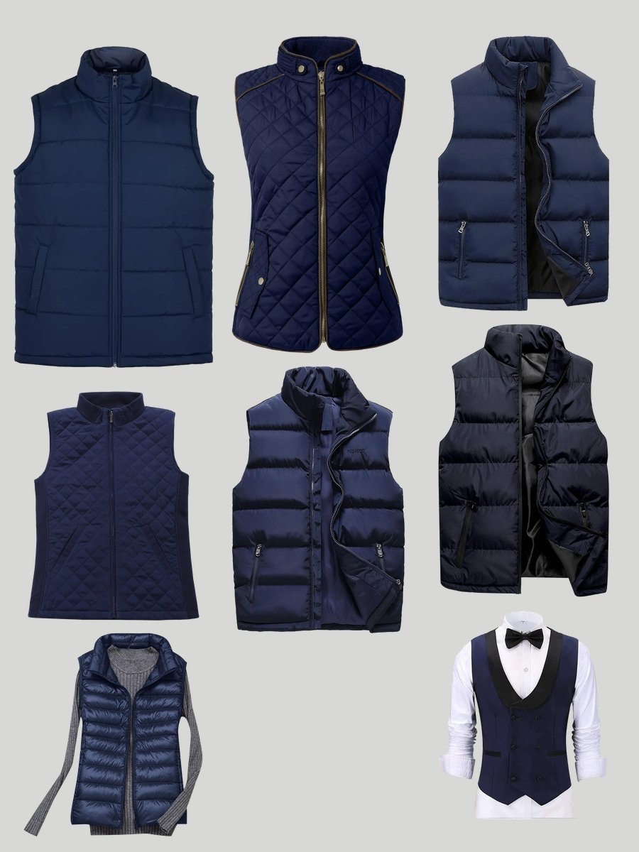 Vest for Men: Quilted Navy Magic Unveiled!
