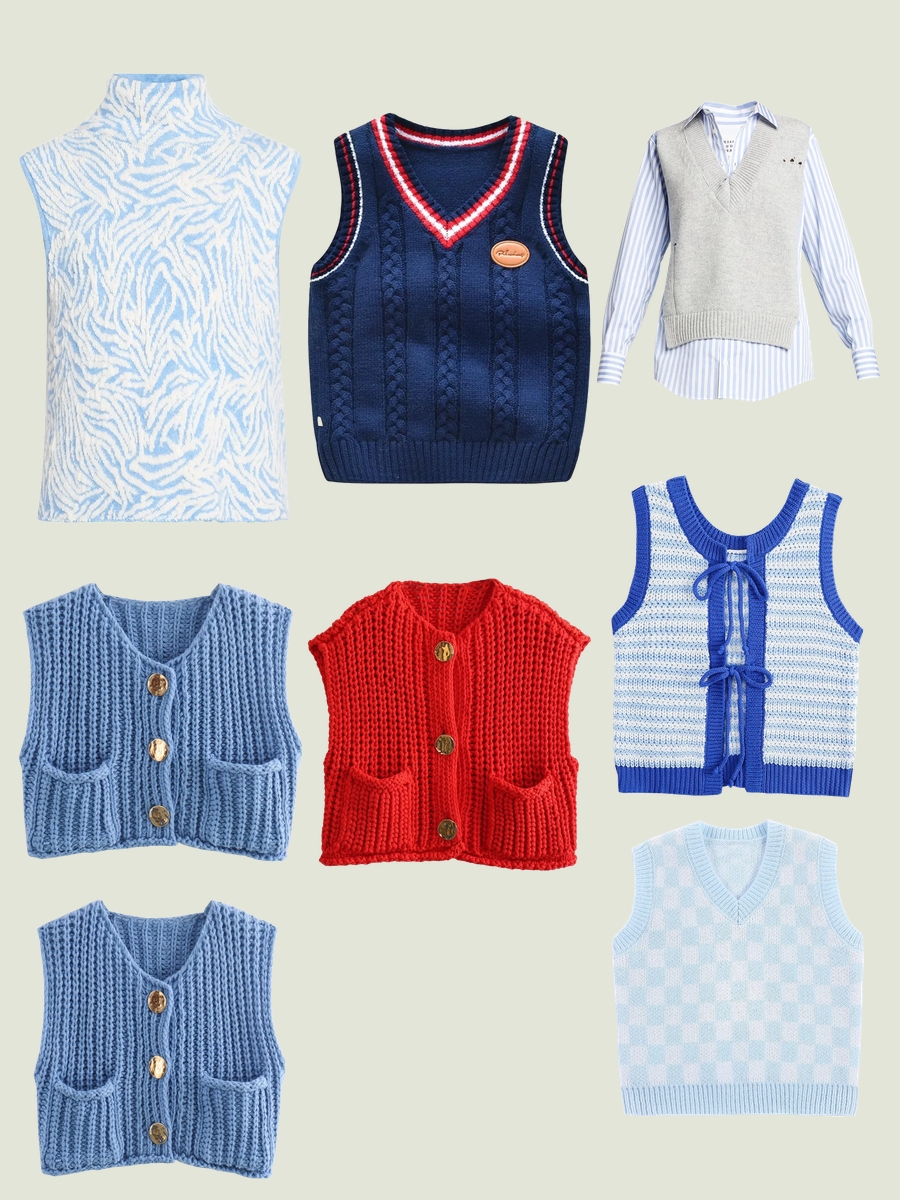 Embrace Elegance: The Blue Sweater Vest Vibe