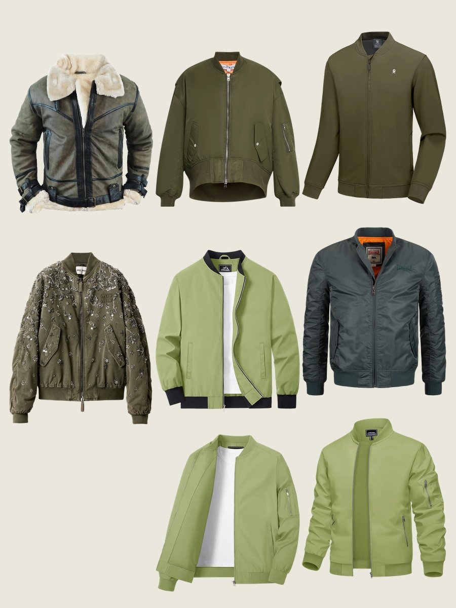 Green Jacket Magic: The Men's Olive Bomber Style