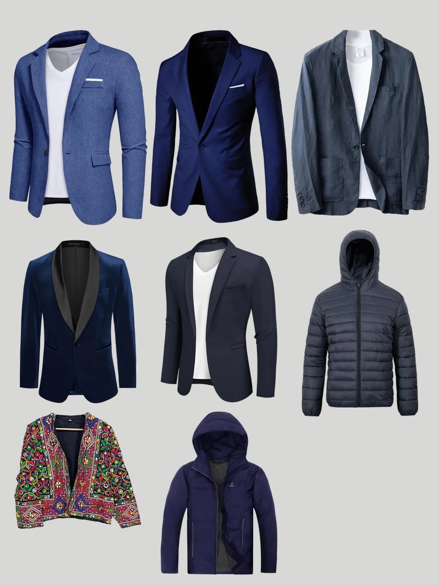 Unlock Elegance with the Navy Blue Duck Jacket!