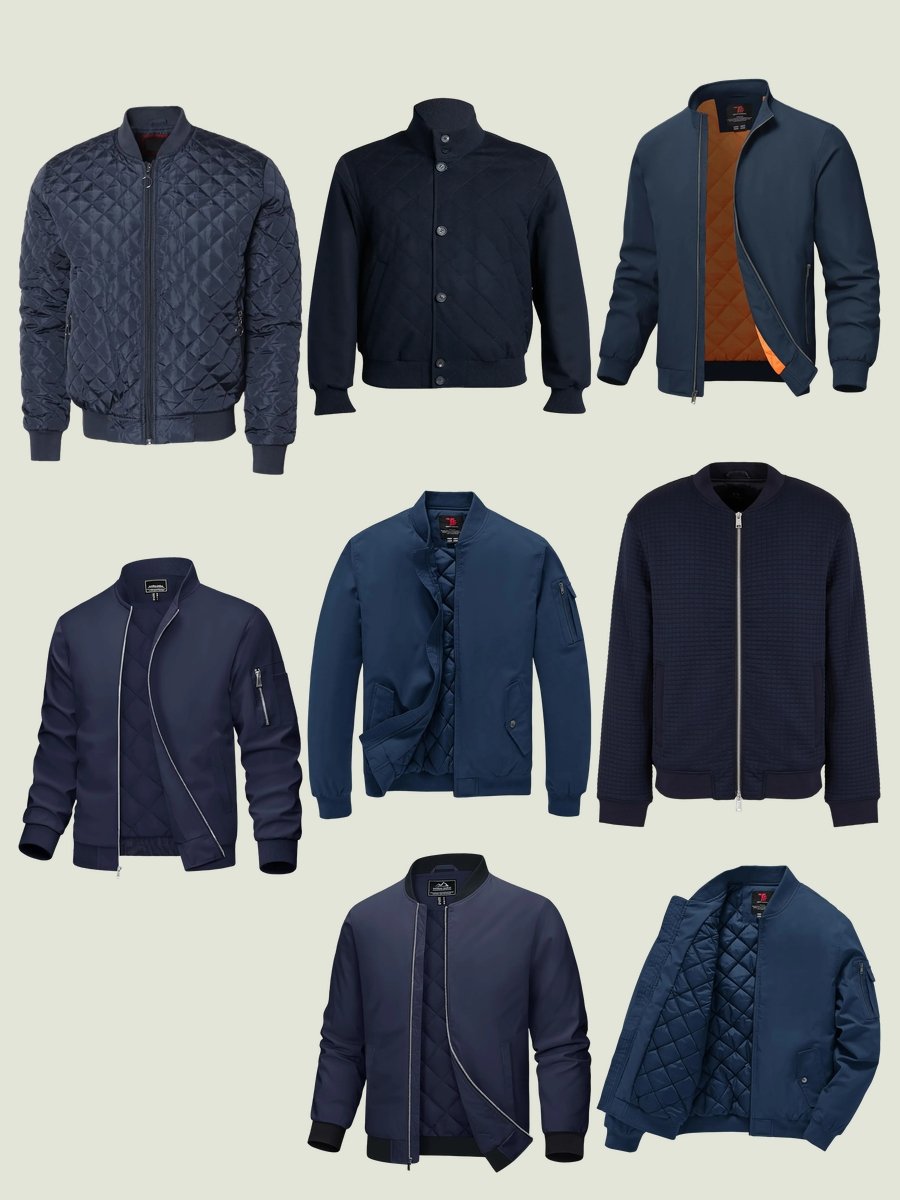 Navy Quilted Bomber Jacket: Your Ultimate Style Companion