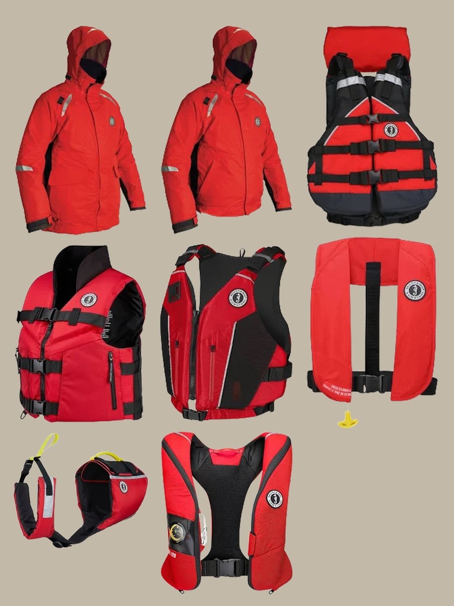 Rock the Waves with a Red Mustang PFD Life Jacket!