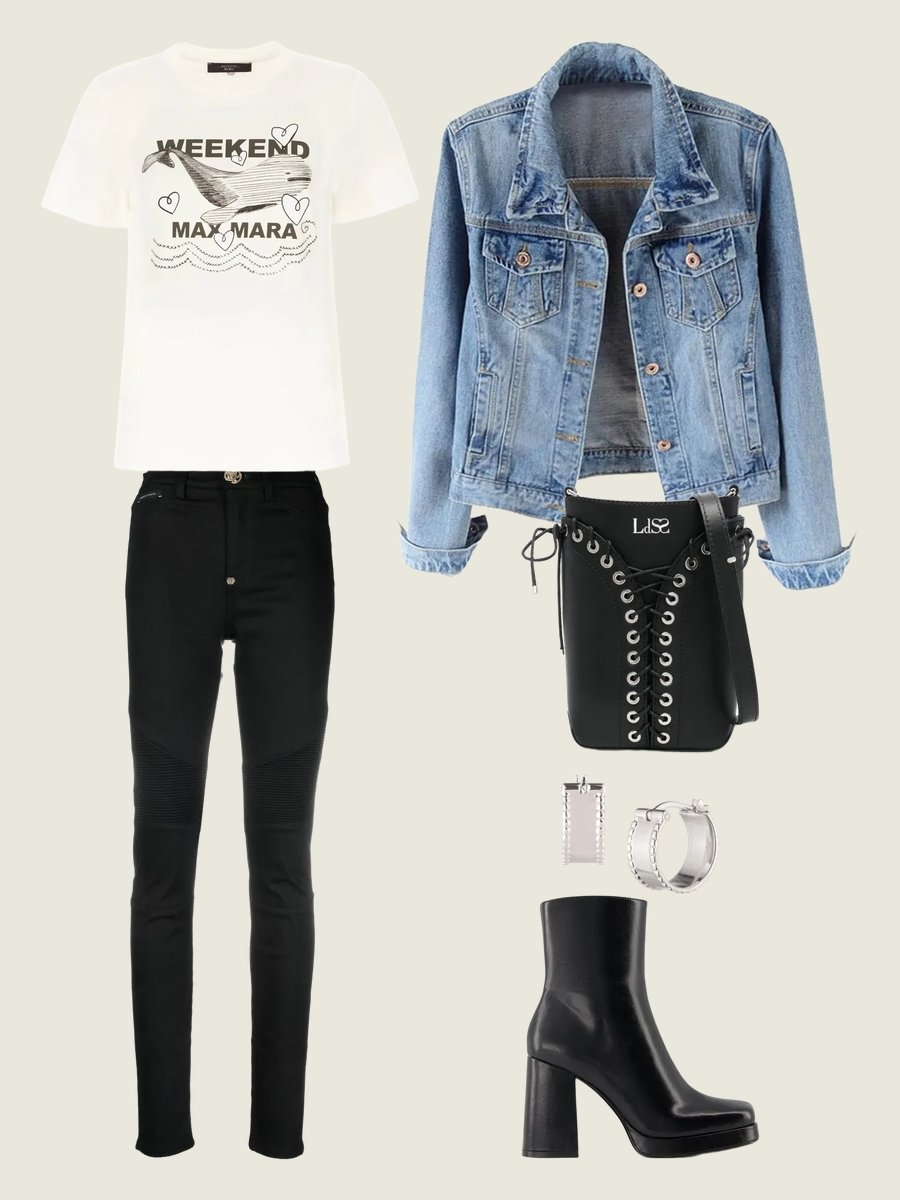 Jean Jacket with Black: Iconic Style Guide