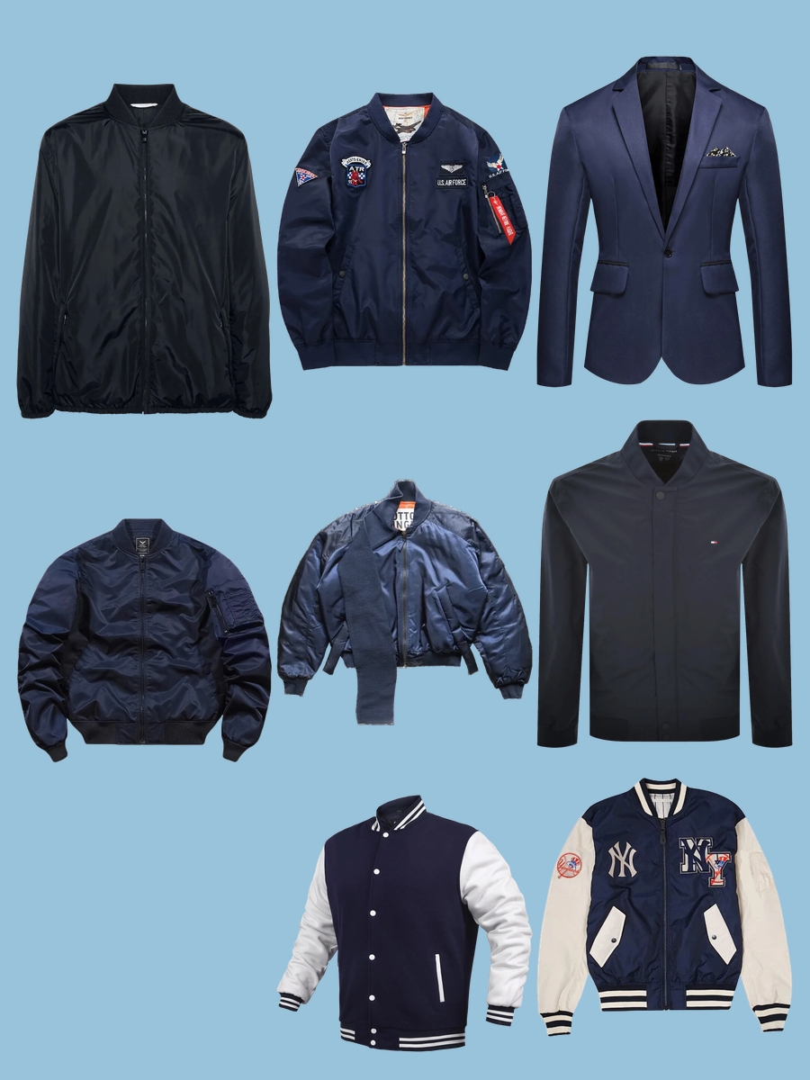 Jacket Men: Rock the Navy Bomber Style!