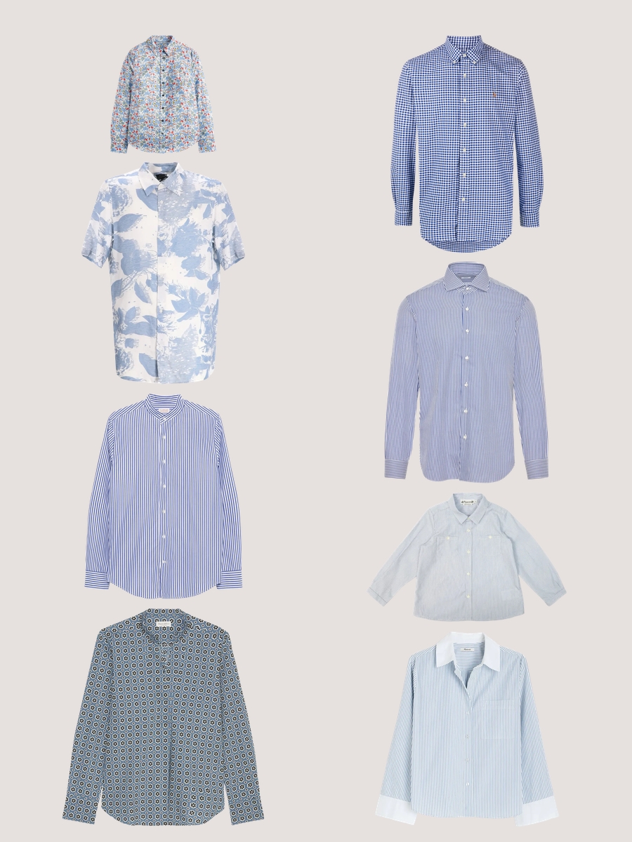 Sonny Angel Ina Shirt: The Chic Blue Cotton Button-Up
