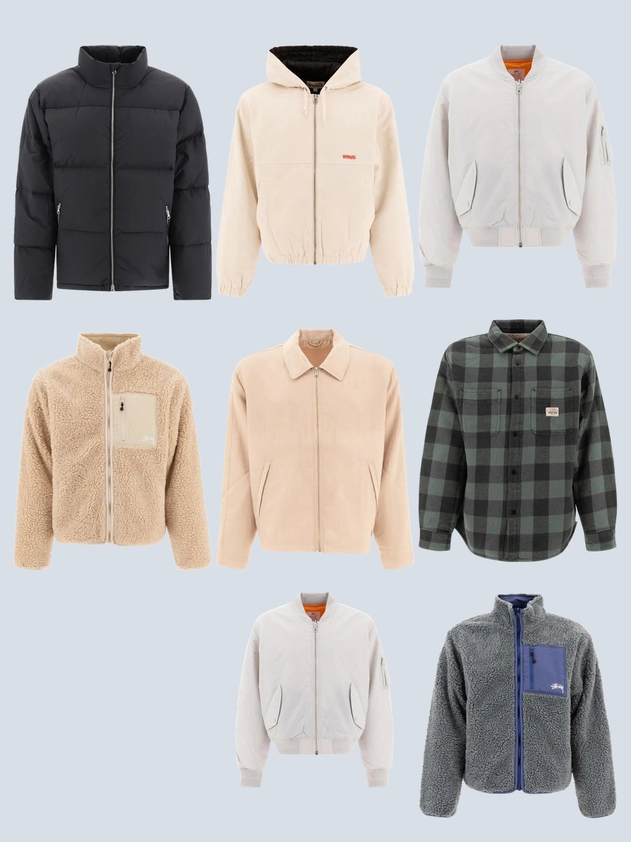 Stylish Adventures: Stussy Jacket Dirty Blue Canvas Jacket!