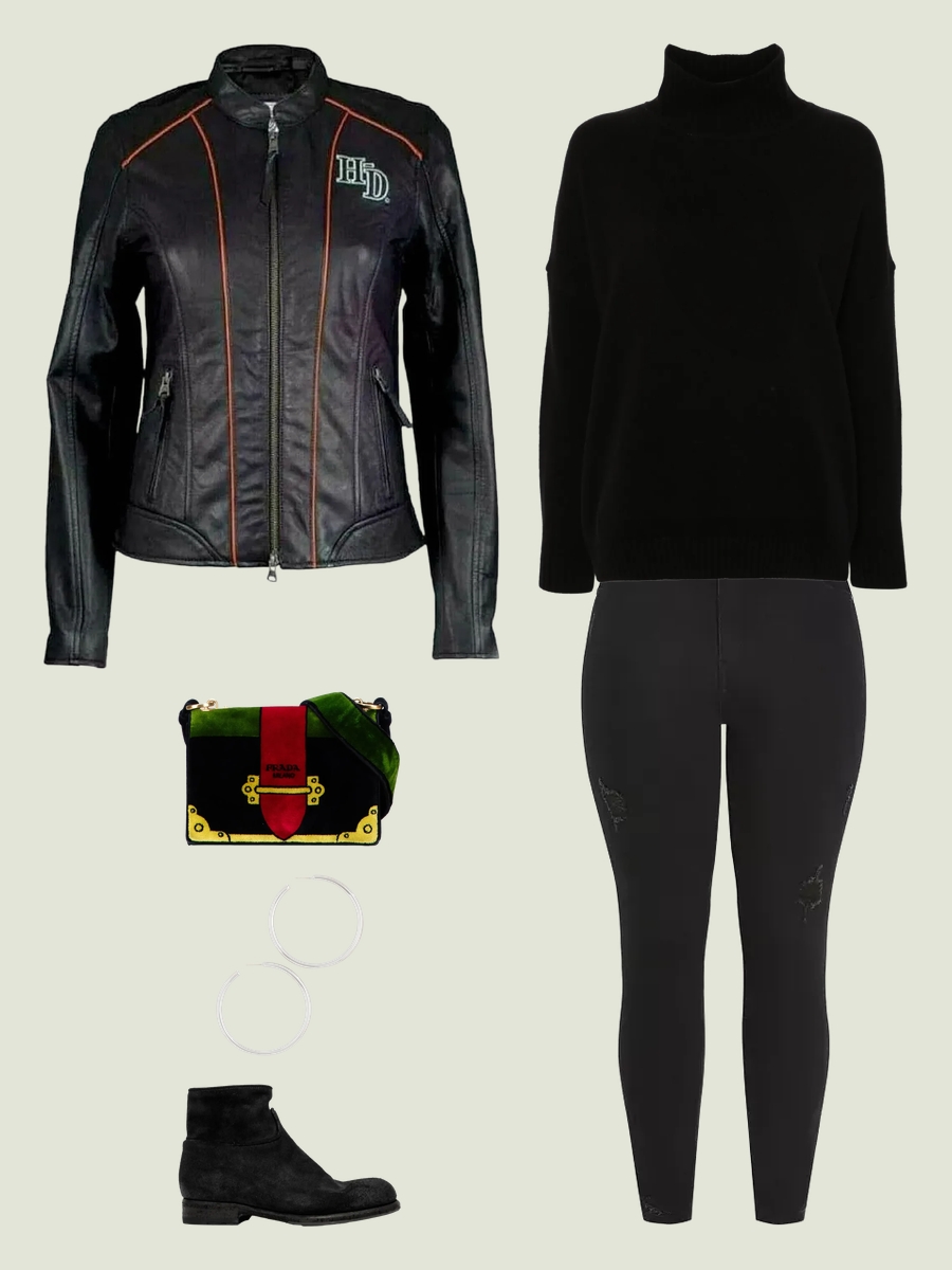 Plus Size Leather Biker Jacket - Effortlessly Chic!