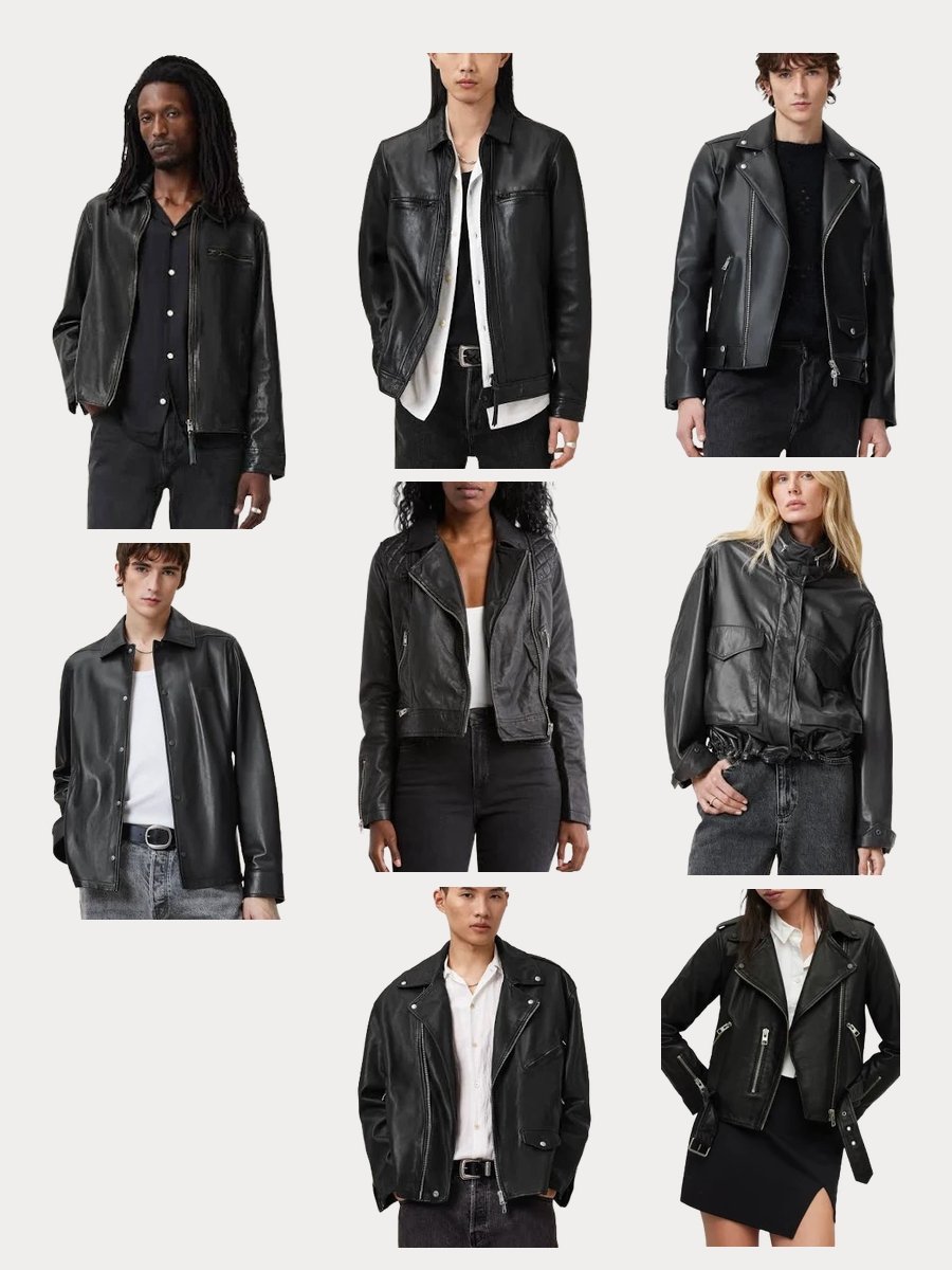 Rock the Scene with All Saints Leather Biker Jacket
