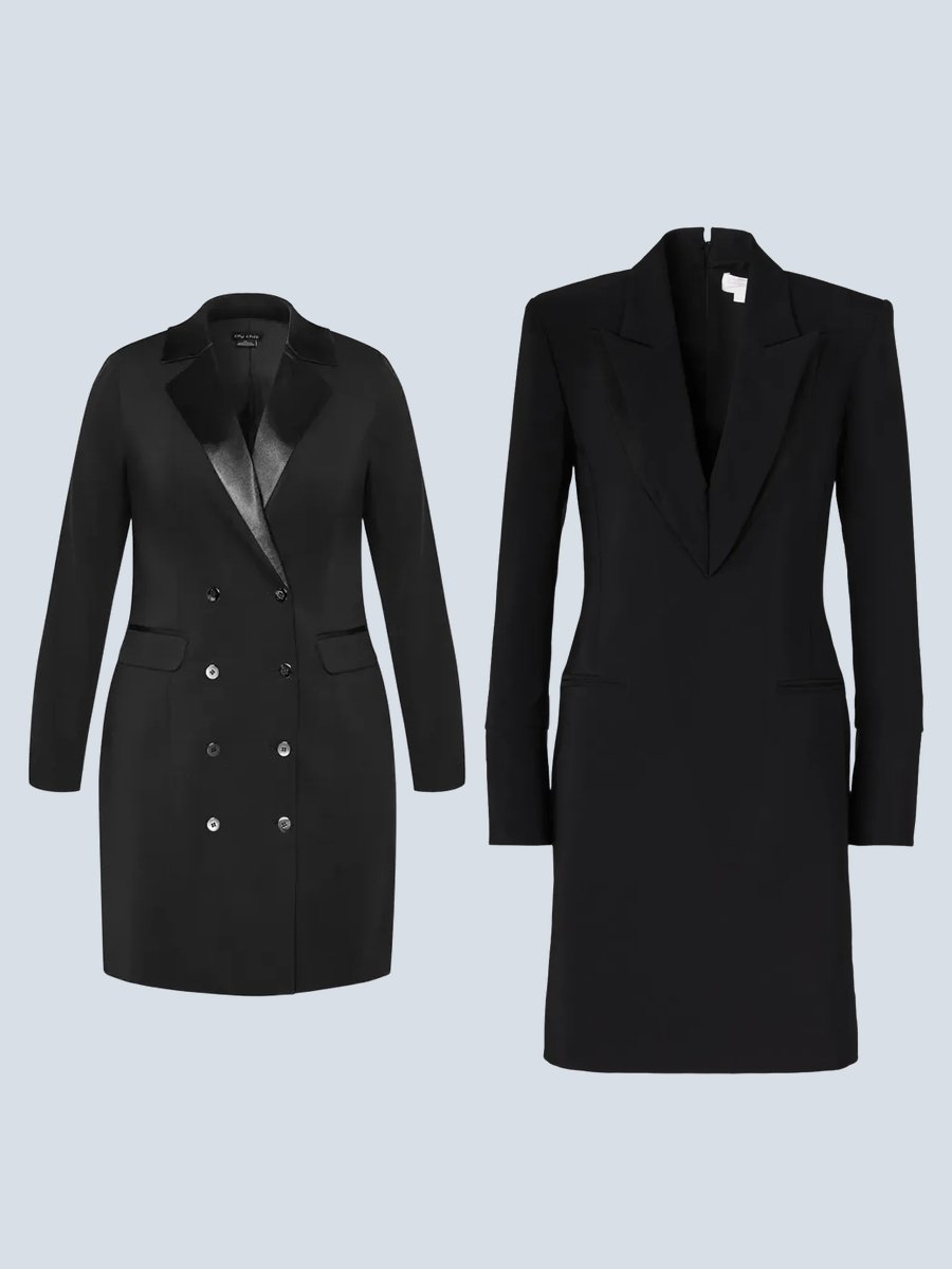 Tuxedo Jacket Dress Womens: Sleek Satin Style