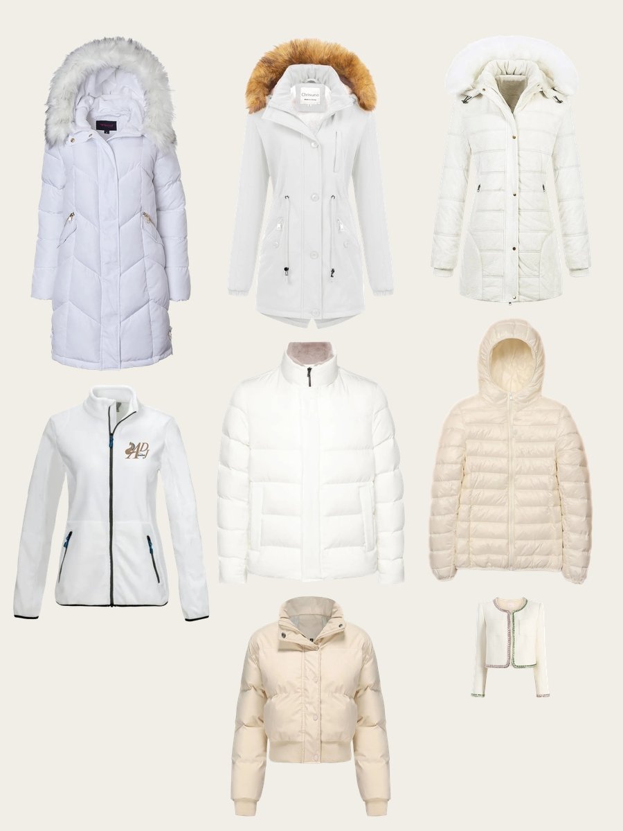 Puffer Jacket in White: Chic Winter Wonderland
