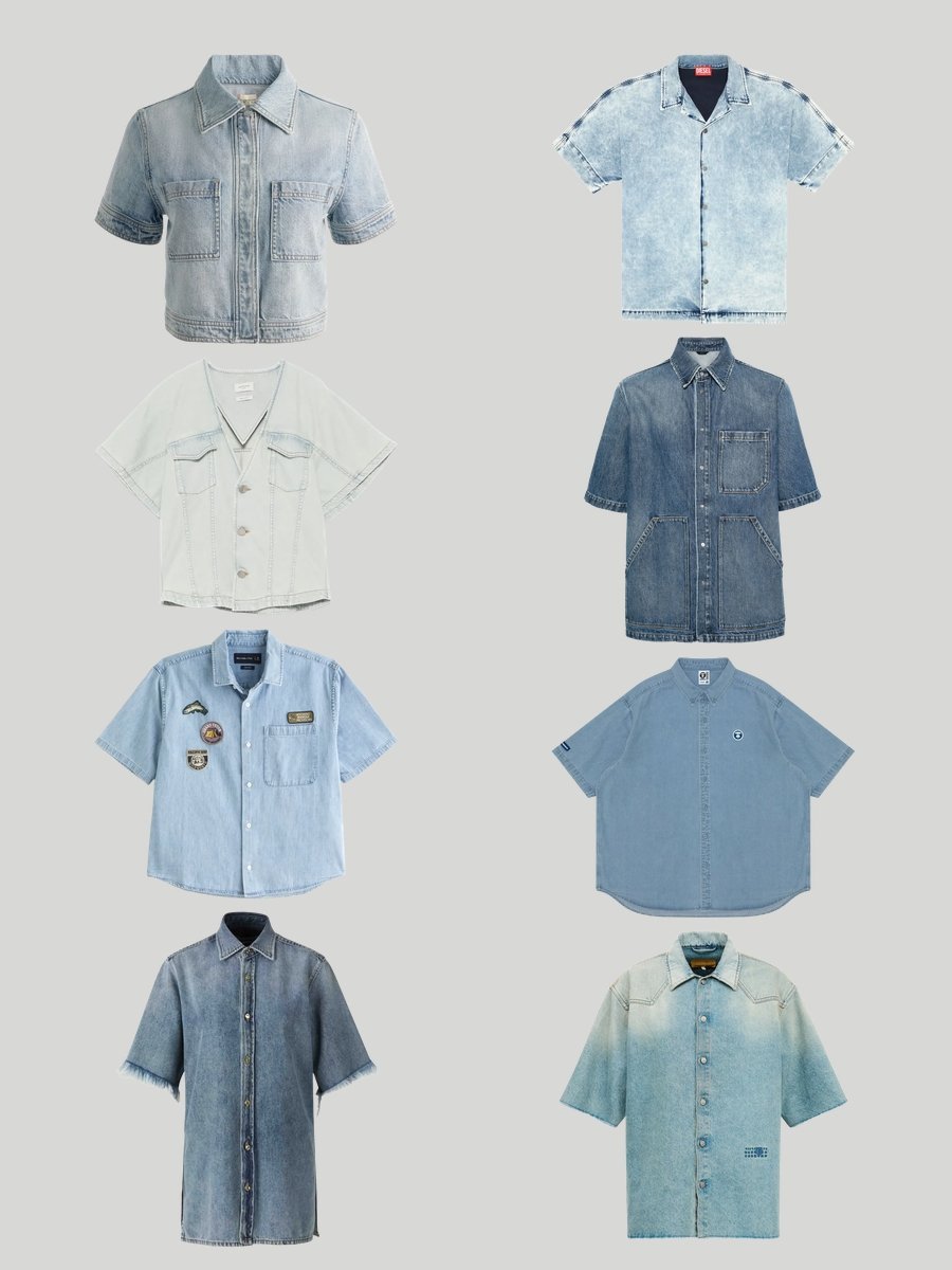 Elevate Your Look with a Short Sleeve Denim Shirt!