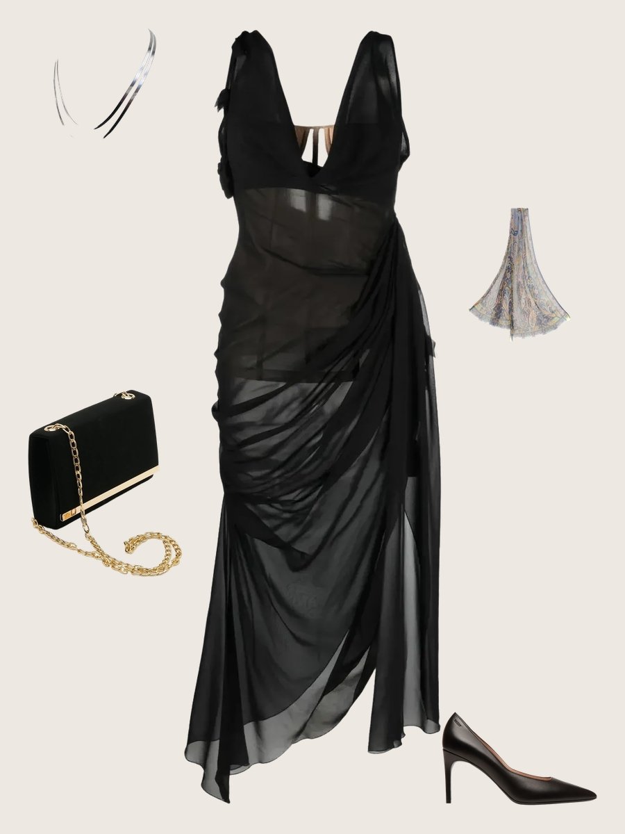 Formal Wear Clothes: Elegance in Black & Silver