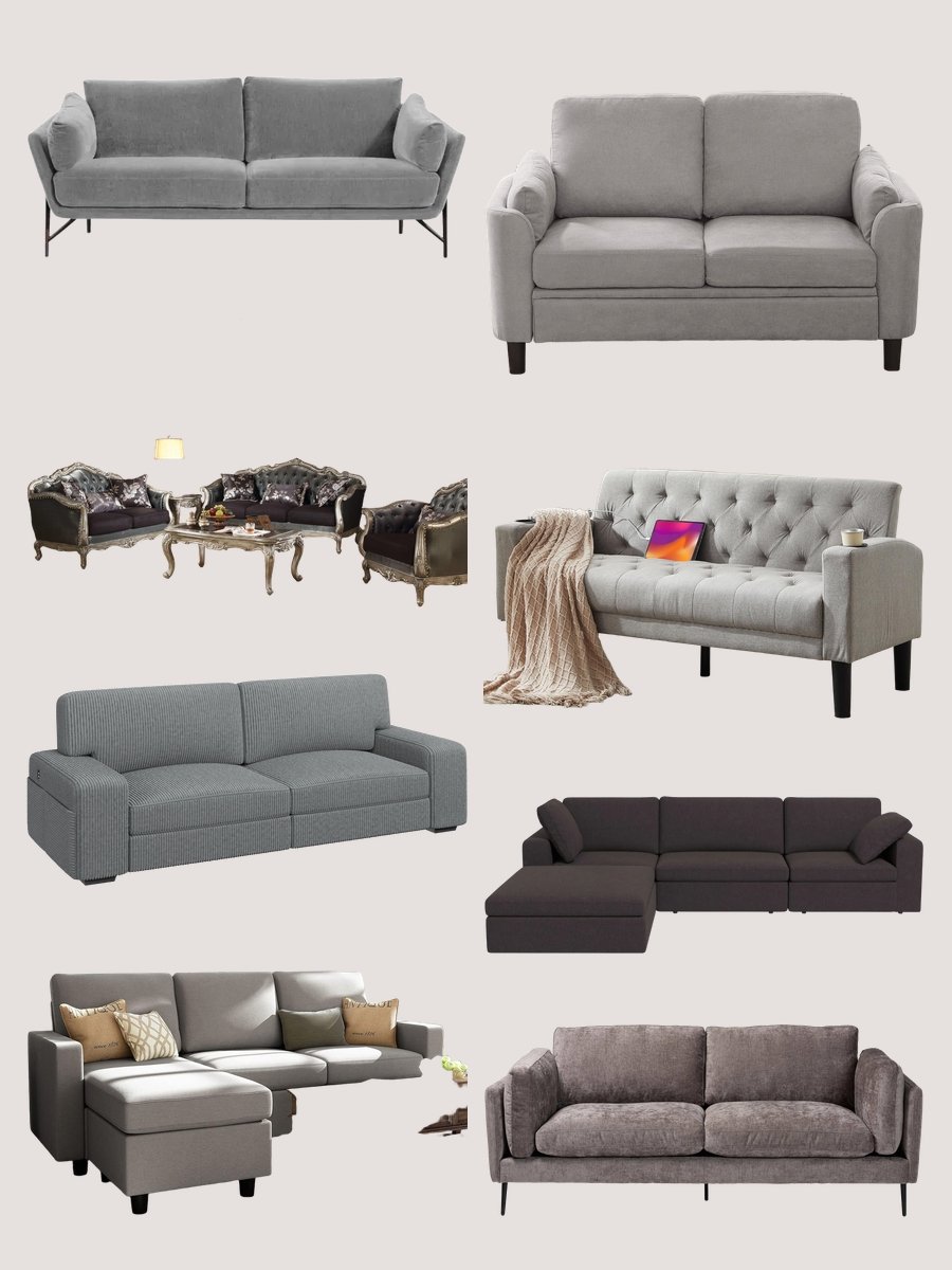 Chic Living with a Light Grey Cloth Sofa