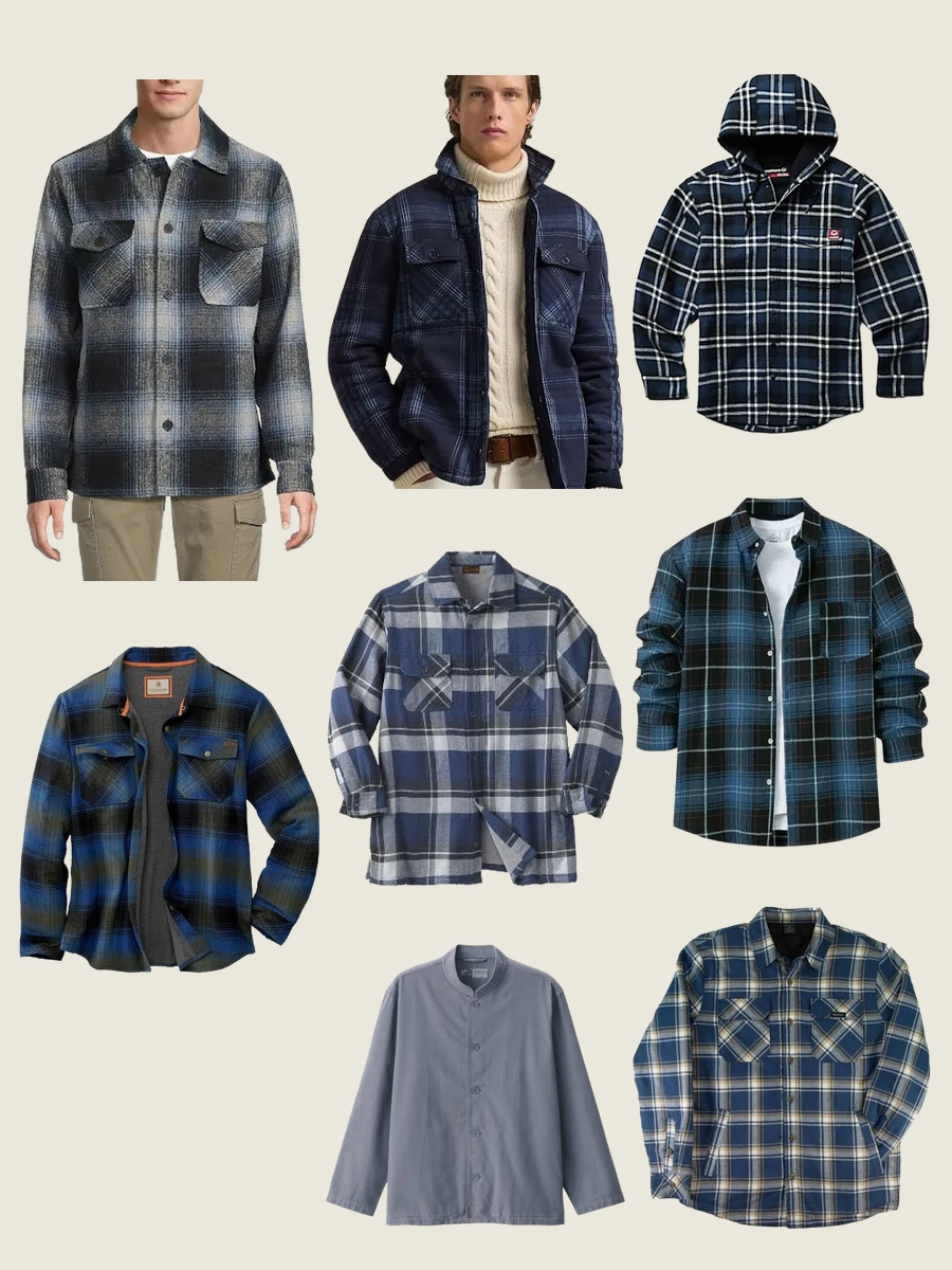 Men's Shirt Jacket: Rock the Navy Plaid Trend
