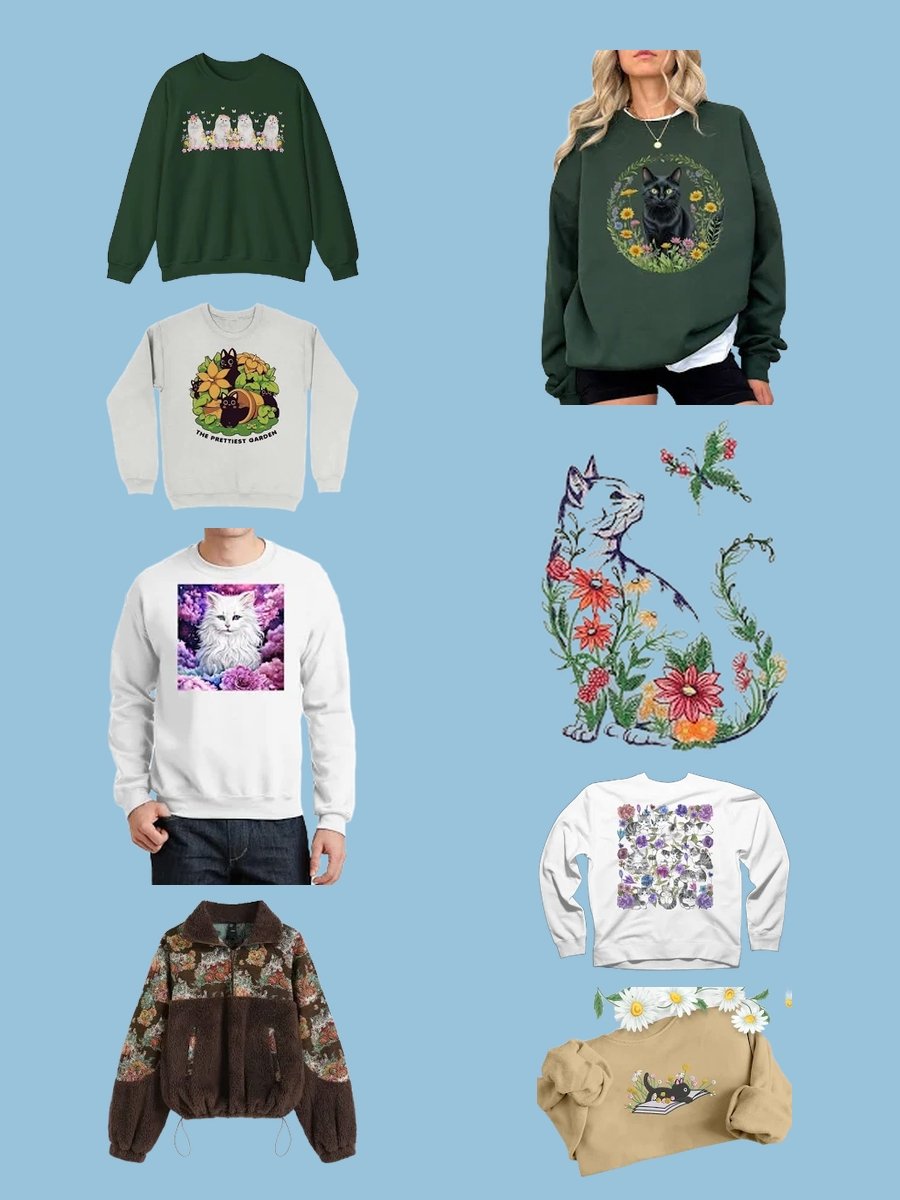 Stylish Sphynx Cat Clothes: Chic Floral Sweater Edition