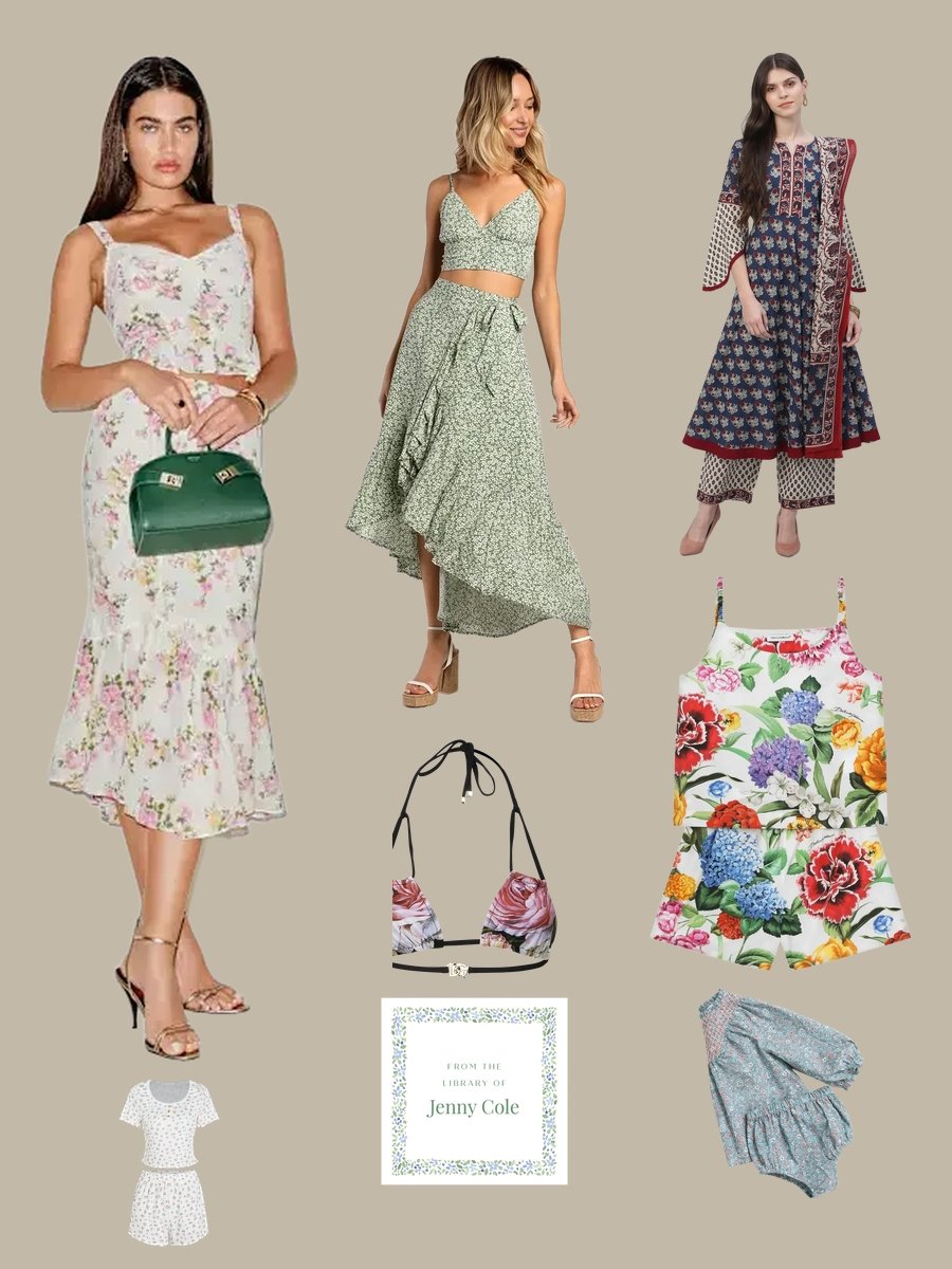 Chic Mother and Newborn Matching Clothes: Floral Paradise