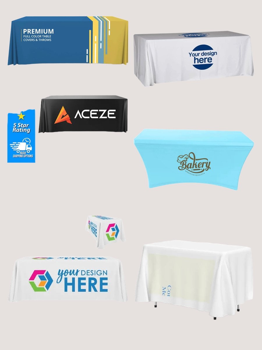 Custom Table Cloth with Logo: Style Your Space Bright