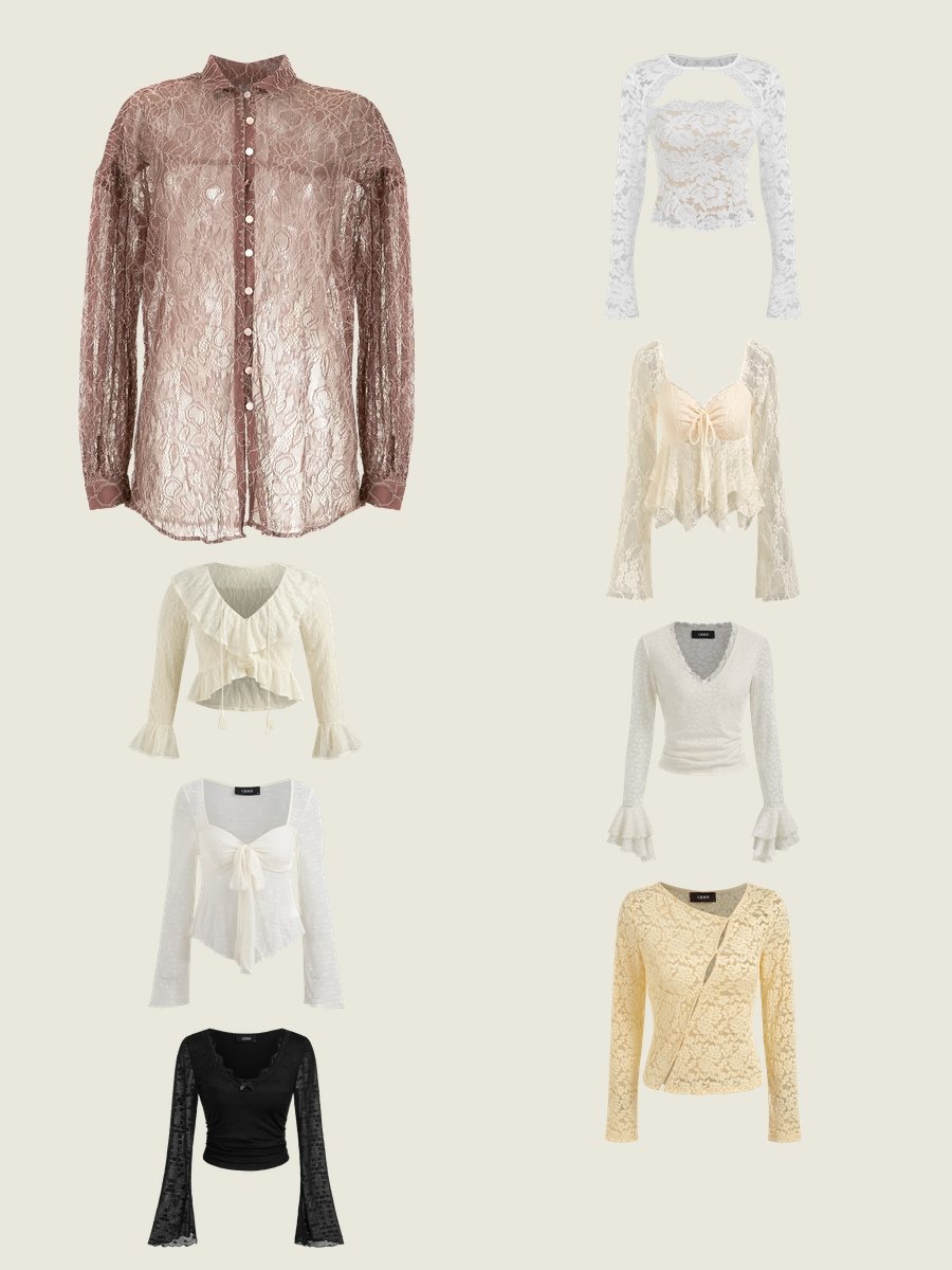 See-Through Clothing: Sheer Lace Blouse Magic!