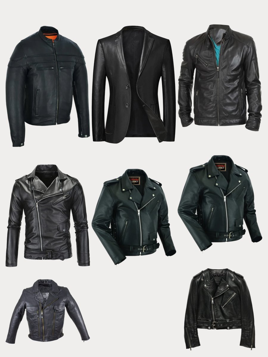 Rev Up: Black Leather Motorcycle Jacket Magic
