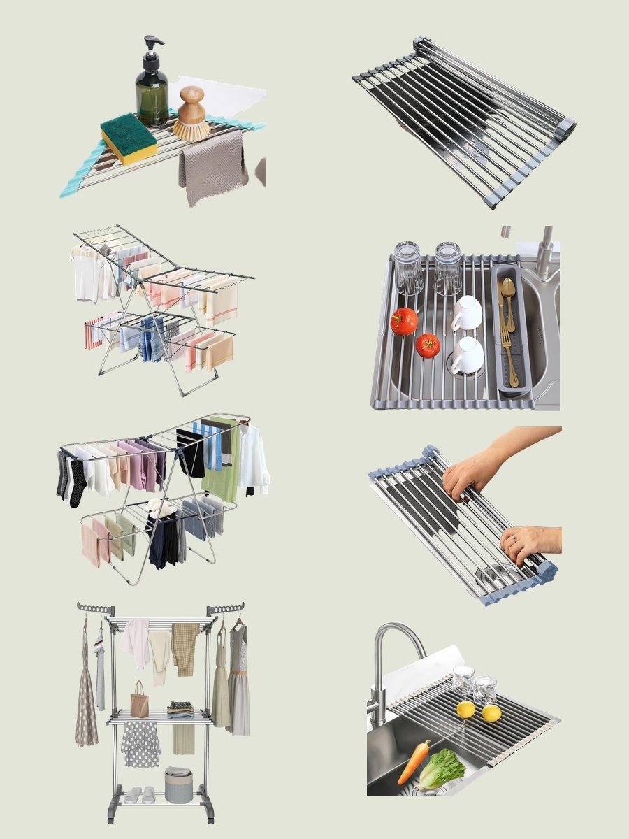 Perfect Patina: Foldable Clothes Drying Rack & Style