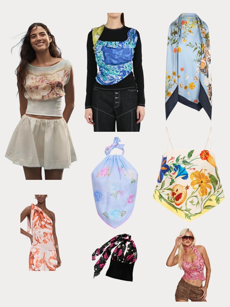 Scarf Tops Clothing: Make a Floral Statement!