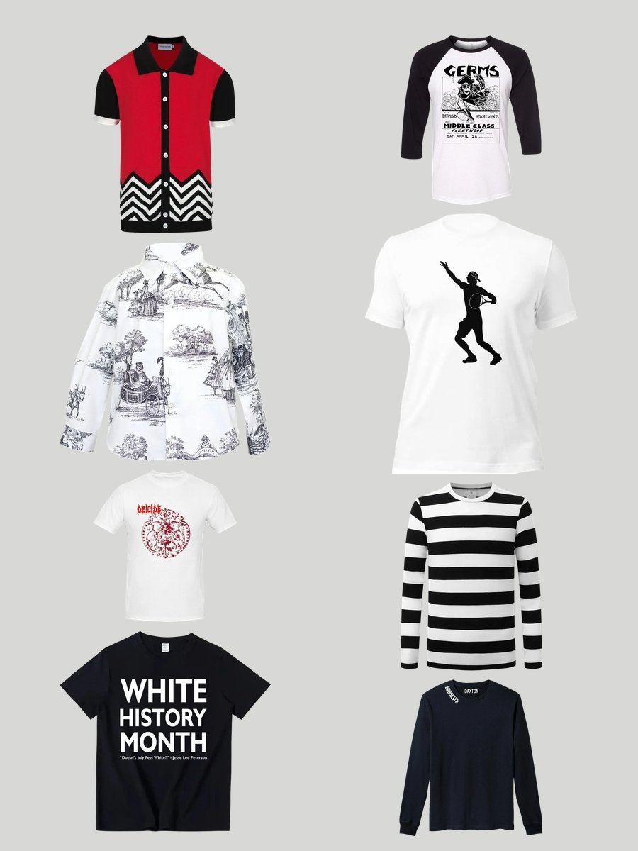 Rush Baseball Shirt: White & Black's Winning Duo