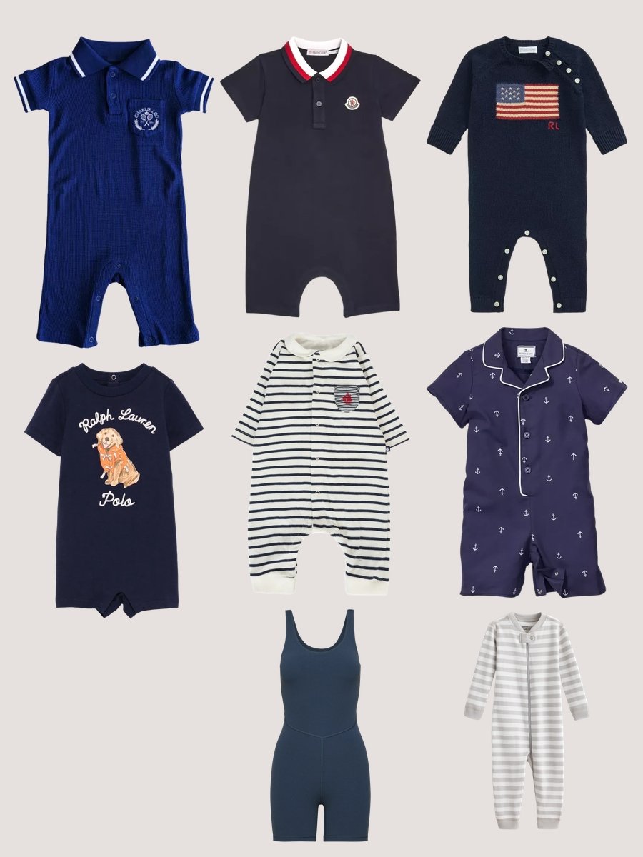 Male Romper Clothing: Style Navy Blue & Bold