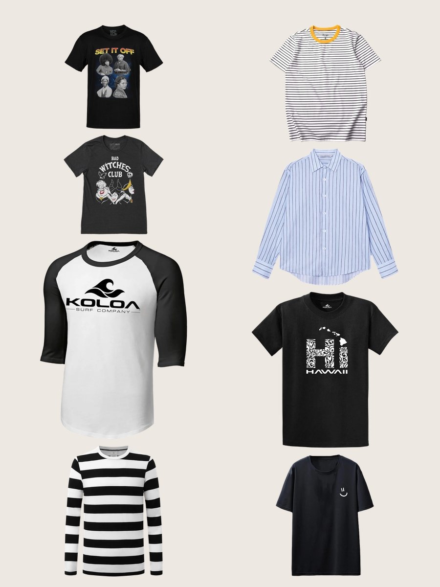 Black and White Stripe Camp Shirt: Effortless Chic