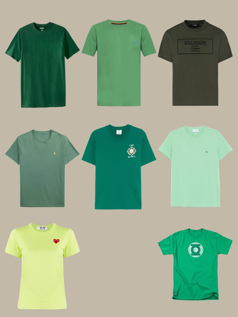 Green T-Shirt Glam: Making a Statement