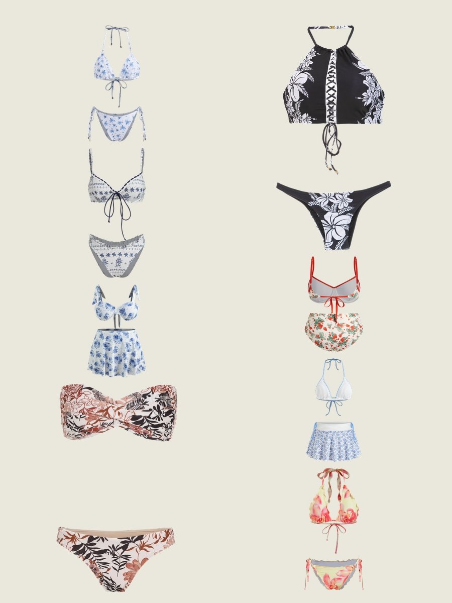 Swimsuit Cloth Magic: Dive into Floral Print Bikinis!