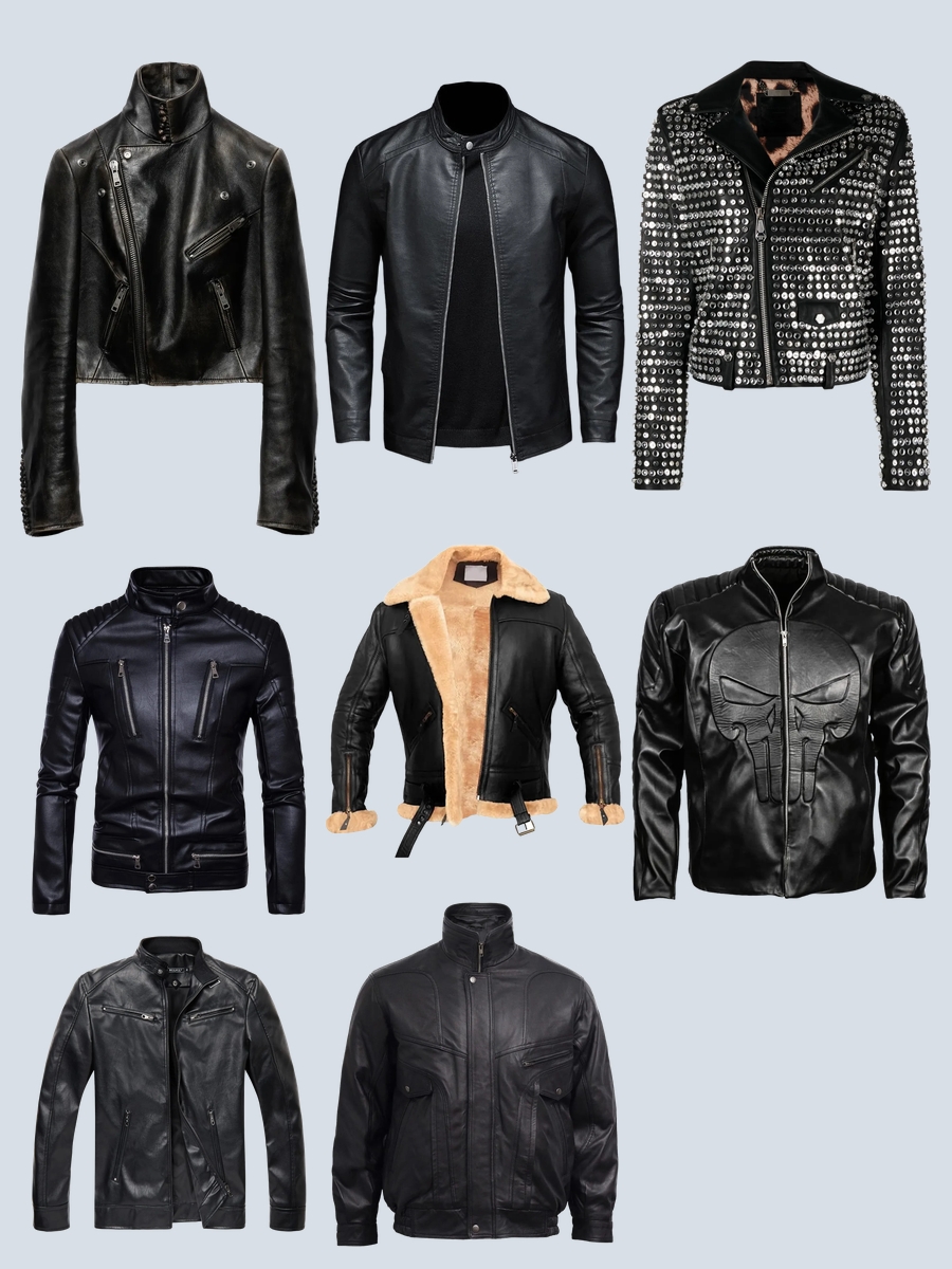 Rock Punk Clothes with a Studded Leather Jacket